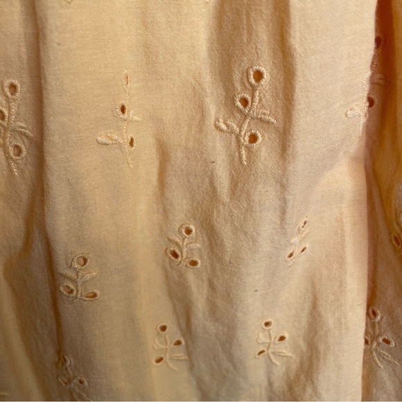 Sundance Marbella Floral Crocheted Eyelet Baby Doll Boho Tank Top in Yellow XS - Picture 7 of 11